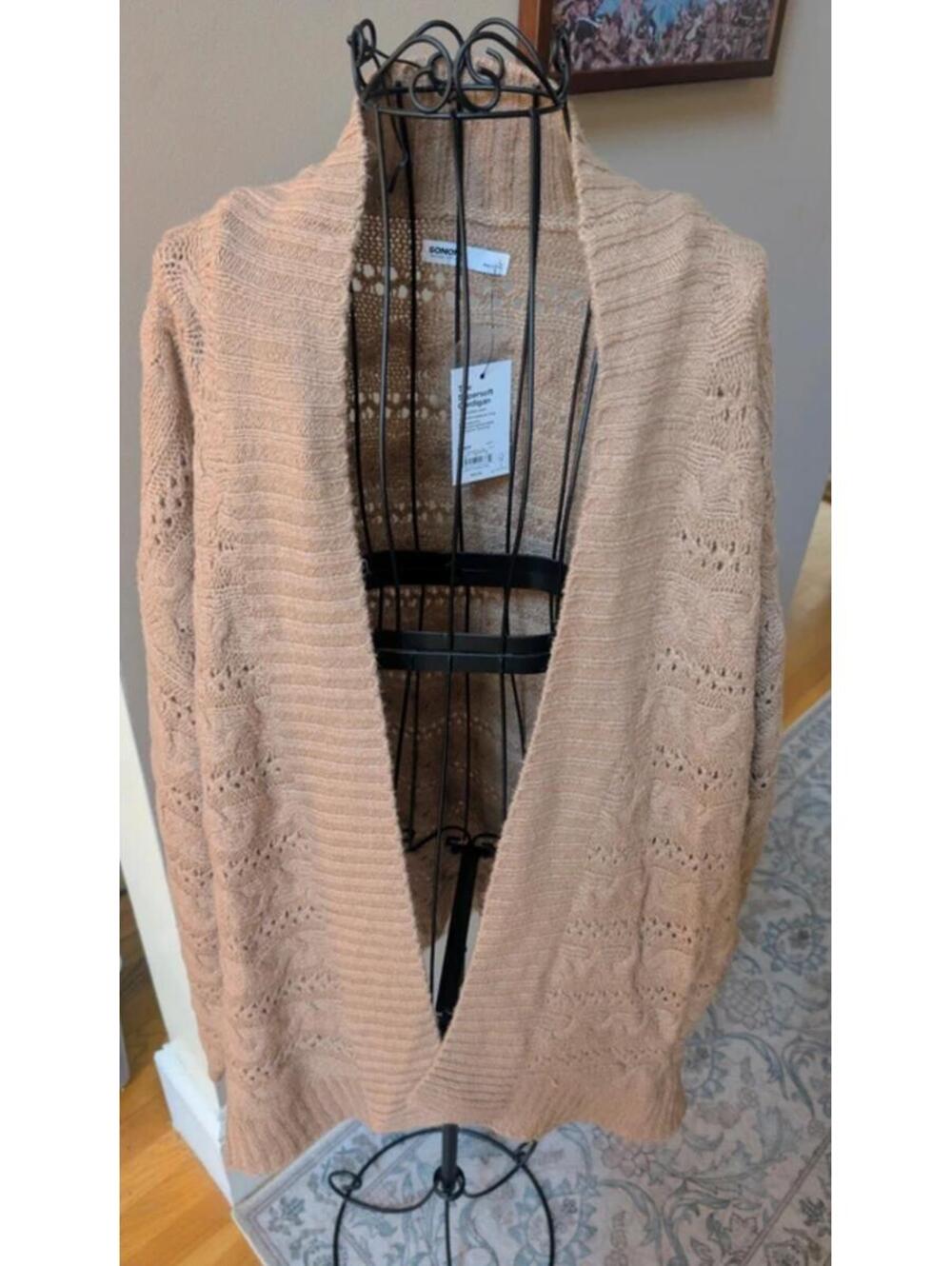 Sonoma Supersoft Open Cardigan – Tan (Size L, NWT)